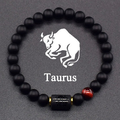 Pulsera de constelación de 12 signos del zodiaco – Brazalete con dije de astrología para hombres y mujeres | Regalo de joyería de amistad Aries, Virgo, Leo y Libra