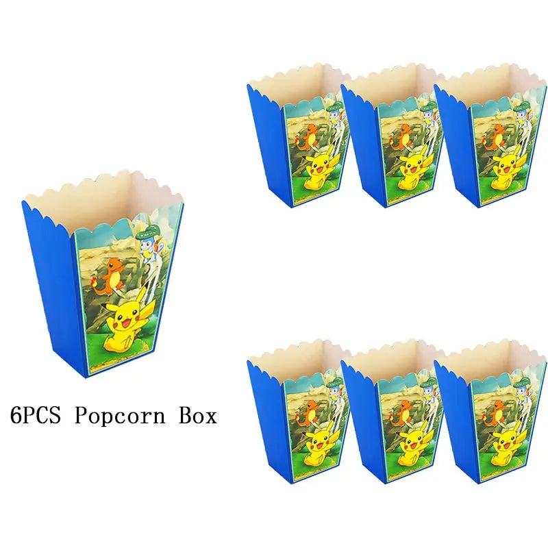 Pokémon Theme Birthday Party Decorations – Cartoon Pokémon Go Tableware Set (Cups, Plates & Pikachu Balloons) for Baby Shower & Party Favors