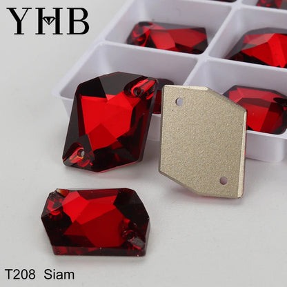 Strass à coudre YHB Cosmic AB Moonlight – Pierres plates en cristal de verre pour la décoration de vêtements et de sacs