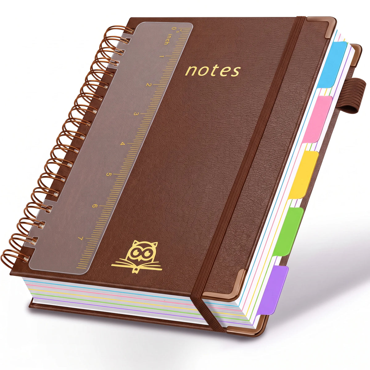 A5 Hardcover Spiral Notebook – 300 Pages 5-Subject Journal with Dividers & Tabs, 6.2×8.2" Notebook for Work & Study