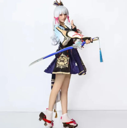 Kamisato Ayaka Cosplay Costume – Genshin Impact Dress with Wig (Women’s Full Fan Set)