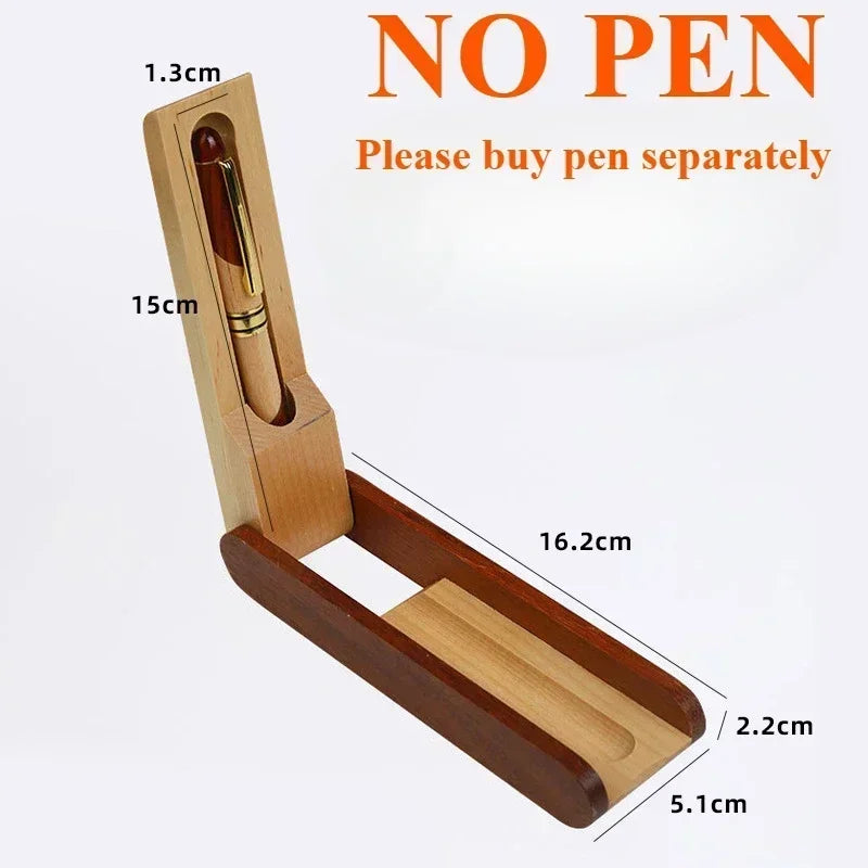 Custom Logo Bamboo Wooden Ballpoint Pen – Laser Engraved Personalized Signature Pen with Company Name, Business & Graduation Gift Box