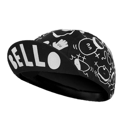 SweetMatt Retro Cycling Cap – Cartoon Beer, Coffee & Ice Cream Print Quick-Dry Polyester Sports Hat for Summer Bike Riding