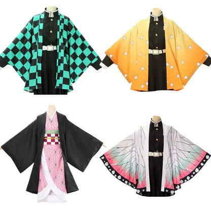 Demon Slayer Anime Cosplay Kimono Costume – Tanjiro, Nezuko, Rengoku, Zenitsu, Shinobu