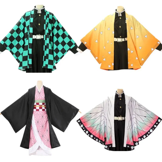 Disfraz de Kimono de Anime de Demon Slayer – Tanjiro, Nezuko, Rengoku, Zenitsu, Shinobu