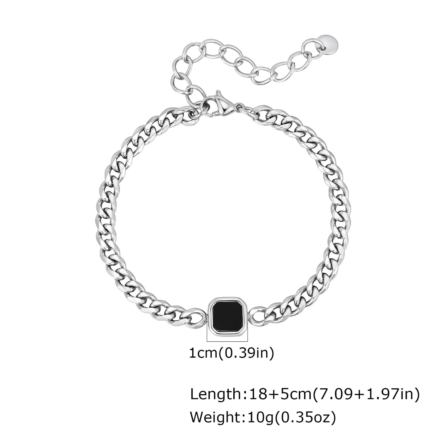 Punk Silver Chain Bracelet – Stainless Steel Braided Link Wristband for Men | Hip Hop Fashion Jewelry Gift for Him & Dad