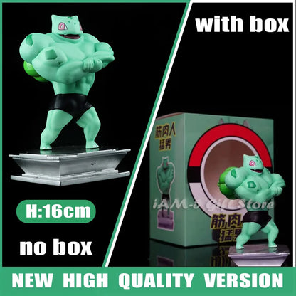 18cm Pokémon Figures – Gym Cartoon Fitness Muscle Action Figures (Charmander, Bulbasaur, Squirtle) Anime Fit Model Figurines Toys