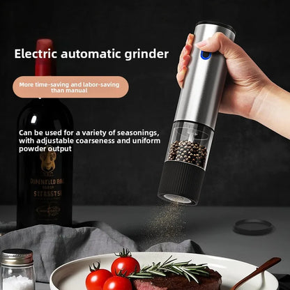 Electric Salt and Pepper Grinder – Automatic Rechargeable Pepper Mill with Adjustable Coarseness for Kitchen & Cooking