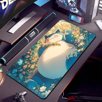 Alfombrilla de ratón XXL Pokémon Gaming – Alfombrilla de escritorio extendida con base de goma antideslizante para teclado de juegos, portátil y escritorio de ordenador