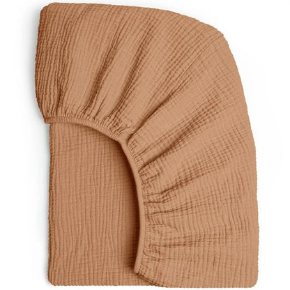 Sábana de cuna de algodón muselina suave y transpirable para bebé – Sábana ajustable universal para cunas de recién nacidos, moisés y camas infantiles
