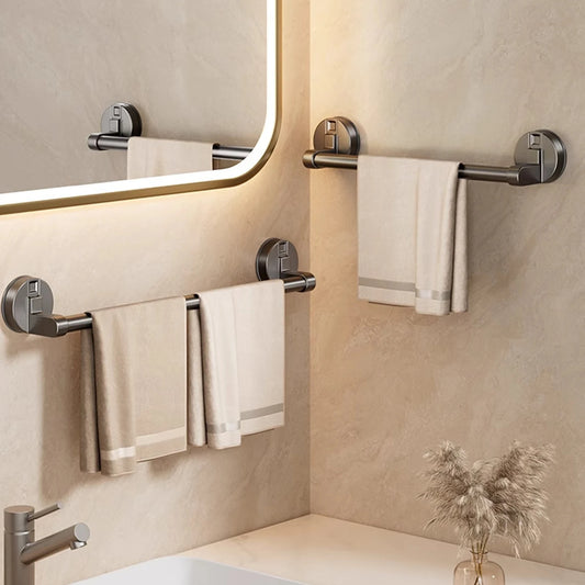 Toallero de Ventosa para Pared, sin Taladro, para Baño, Barra de Toalla de 30/40/50cm, Soporte que Ahorra Espacio