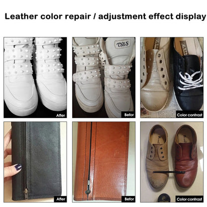 Leather Repair Kit for Car Seats & Furniture – Liquid Leather Recoloring Balm for Scratches, Cracks, Tears & Restoration