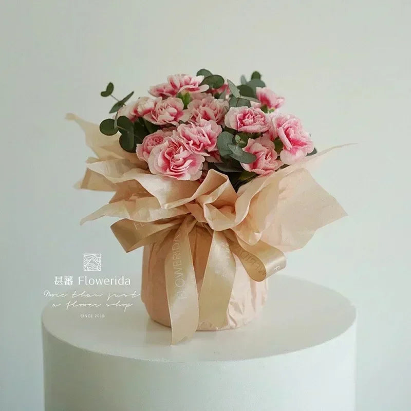 10 Uds. Papel de seda de 50 × 66 cm para envolver ramos de flores para floristas, regalos, bodas, cumpleaños y manualidades DIY