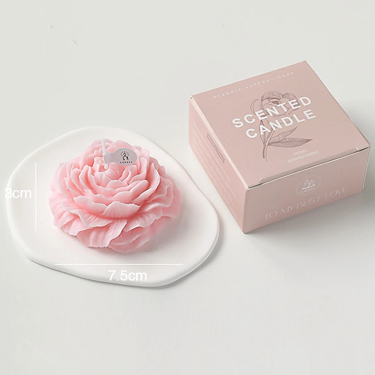 3D Peony Flower Scented Candle – Creative Aromatherapy Candle for Wedding Decor, Valentine’s Day Gifts, Souvenirs & Home Decoration