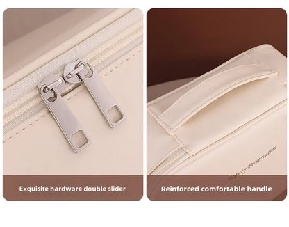 Bolsa de cosméticos de gran capacidad para mujer – Organizador de maquillaje de lujo portátil, neceser de viaje para productos esenciales de belleza, cuidado de la piel, cosméticos y accesorios personales