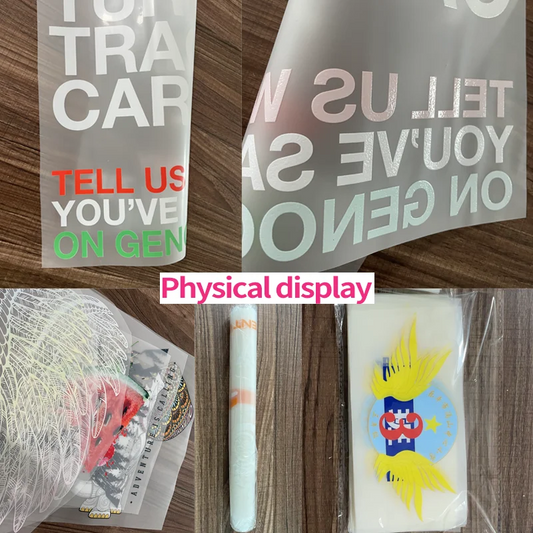 Pegatinas personalizadas de transferencia DTF – Parches termoadhesivos personalizados con logotipo e imagen para ropa | Vinilos térmicos lavables para camisetas DIY