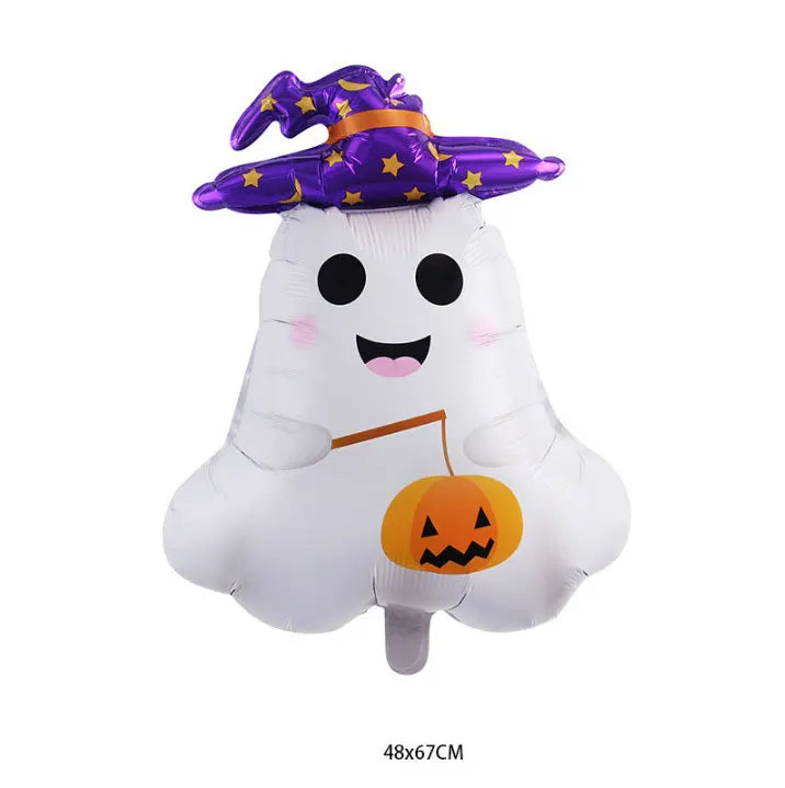 Halloween Aluminum Foil Balloons – Large Standing & Seated Bat, Pumpkin, Ghost & Monster Inflatable Balloons for Halloween Party Decorations