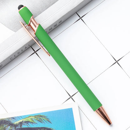 Metal Ballpoint Pen with Stylus Tip – Touch Screen Writing Pen for Office, School & Stationery, Custom Logo & Name Gift