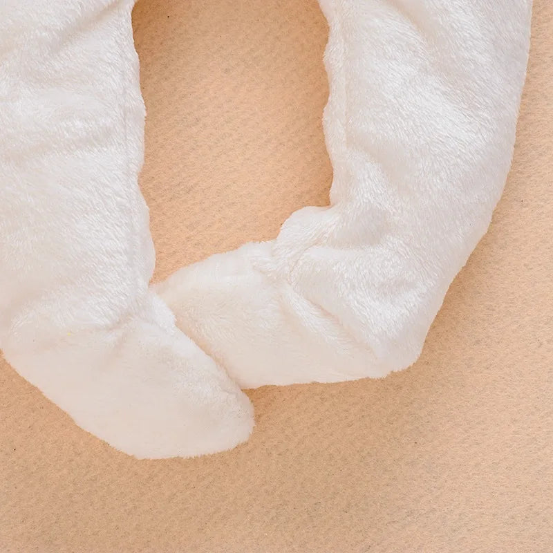 Mameluco con capucha de oso para bebé recién nacido – Traje de mono de una pieza de manga larga para bebés y niñas