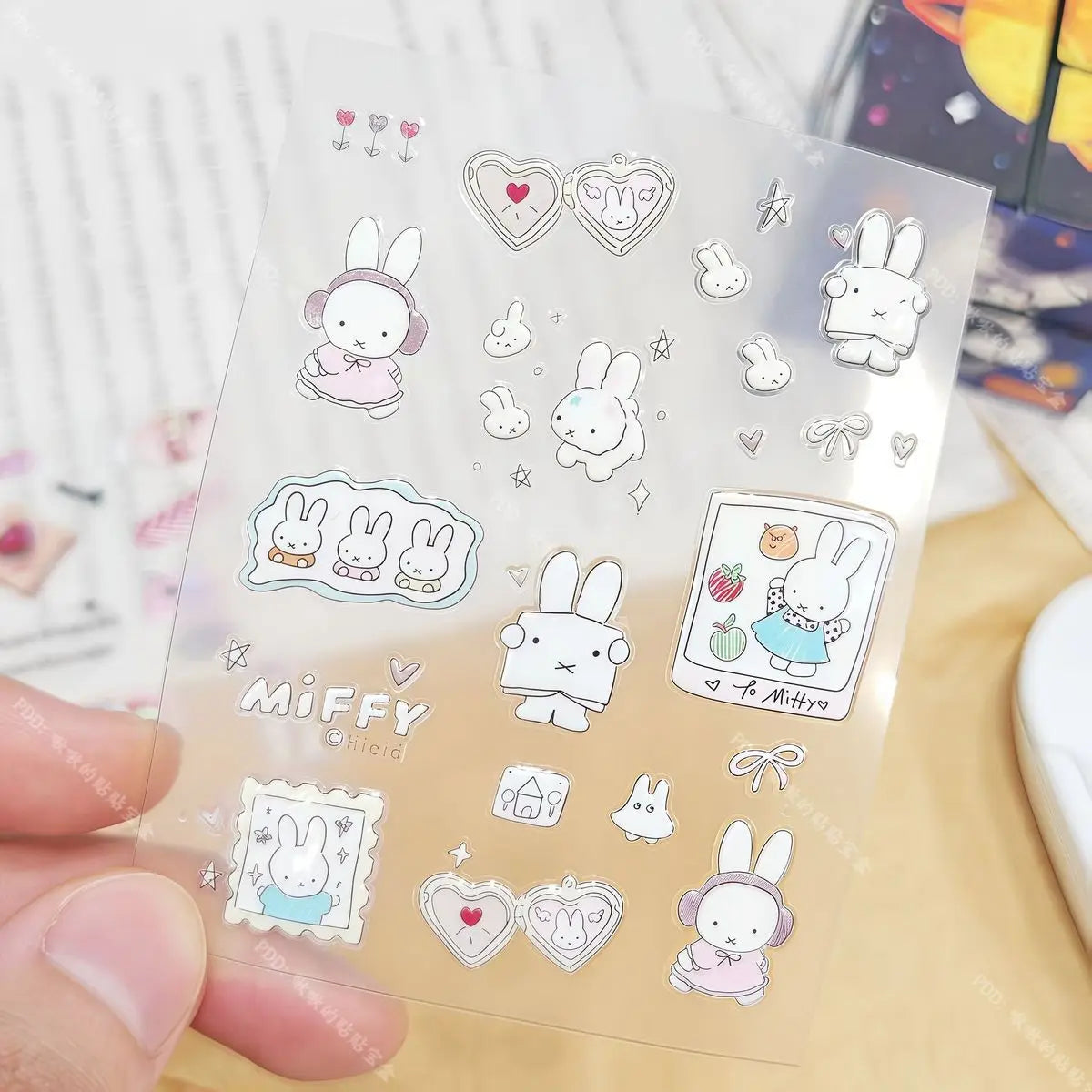 Cute Miffy 3D Nail Stickers – Kawaii Anime Glass Camera Nail Art Decorations (Holiday Gift Set)