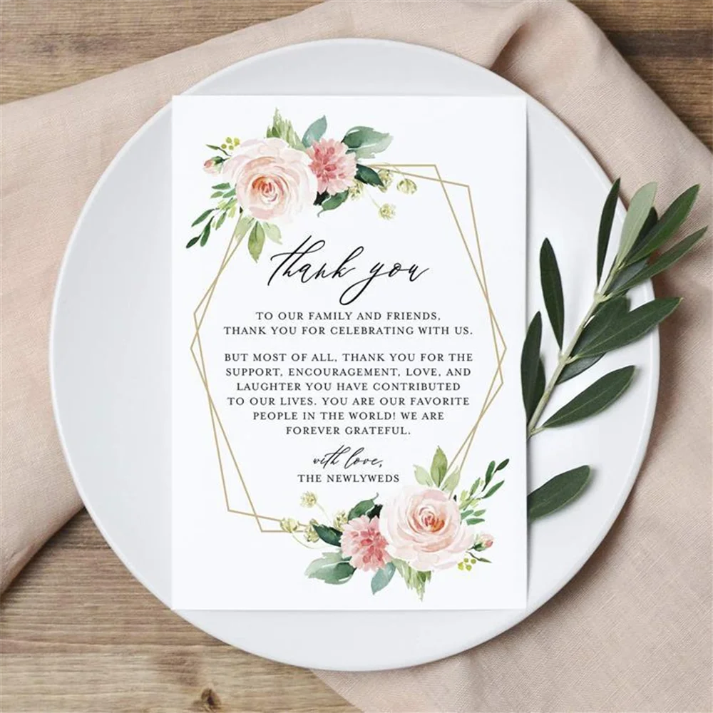 Personalized Wedding Table Cards – Editable Couple Name Place Cards for Invitations, Thank You, Welcome, Menu & Modern Minimalist Decor