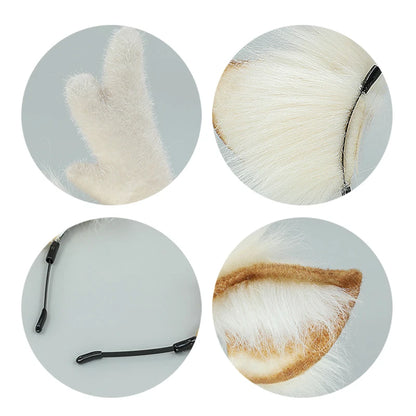 Cute Plush Deer Antler Headband for Women – Christmas Cosplay Lolita Hair Hoop Party Accessory