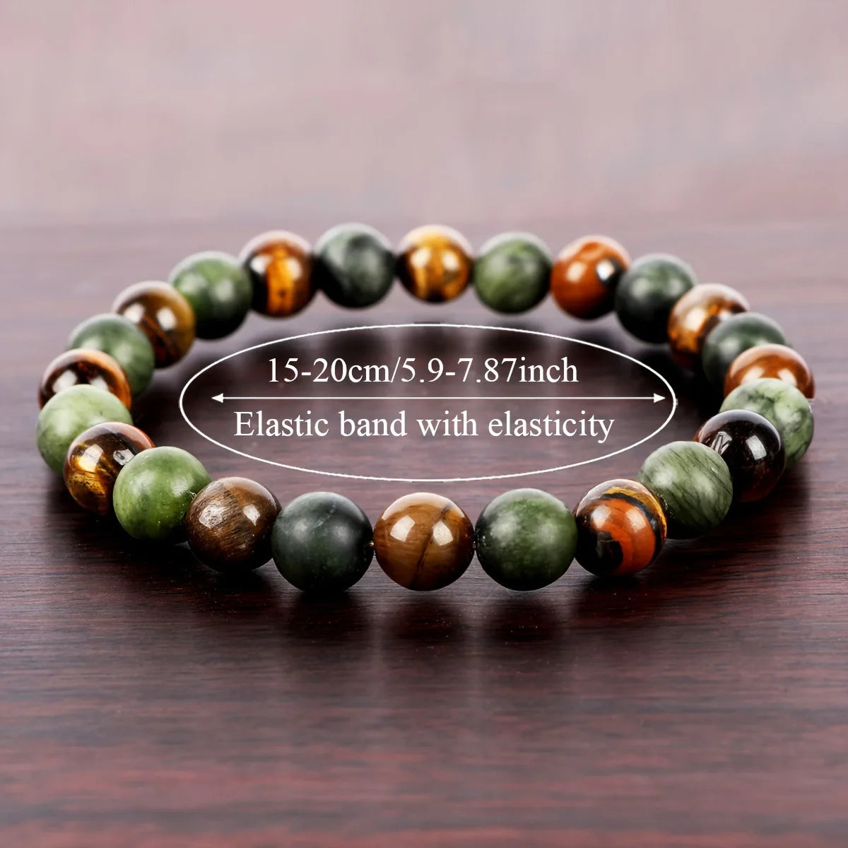 Pulsera de Cuentas de Piedra Natural – Pulsera de Cristal Simbólica para Mujeres y Hombres, Protección Espiritual, Amor Propio y Regalo de Joyería de Moda
