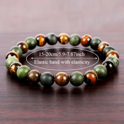 Pulsera de Cuentas de Piedra Natural – Pulsera de Cristal Simbólica para Mujeres y Hombres, Protección Espiritual, Amor Propio y Regalo de Joyería de Moda