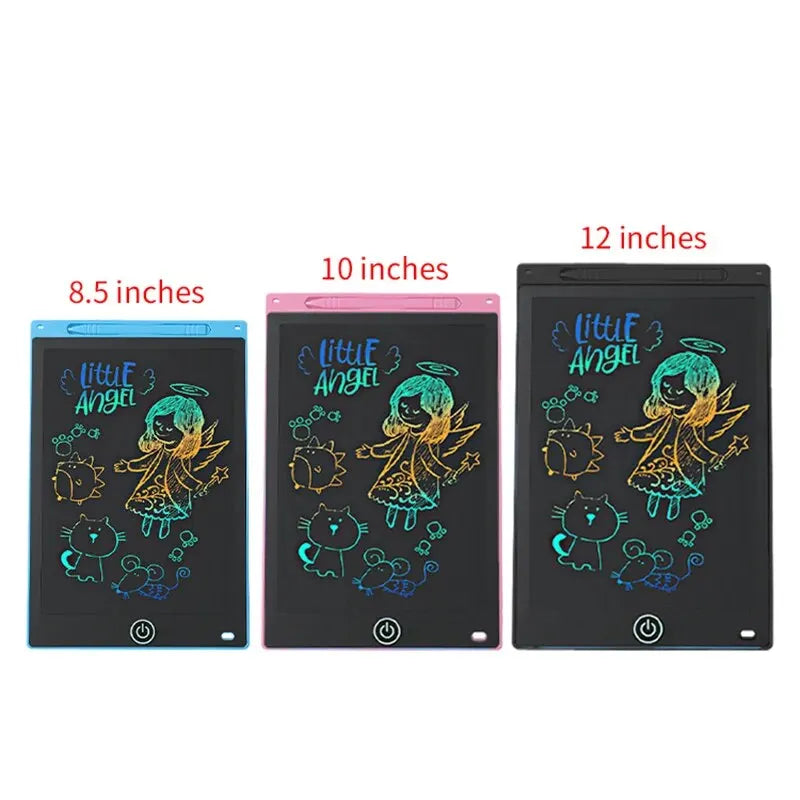 Tablette d'écriture LCD pour enfants – Planche à dessin électronique réutilisable 6,5/8,5/10/12 pouces, Pad d'apprentissage de protection des yeux avec fonction de verrouillage et d'effacement, cadeau éducatif pour enfants