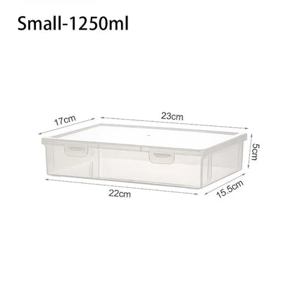 Caja organizadora de plástico transparente – Contenedor portátil a prueba de polvo para documentos, papelería y accesorios