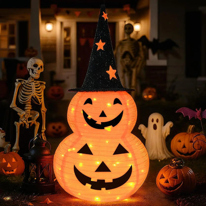 Halloween Pumpkin Decorations – Collapsible Jack-o’-Lantern Pumpkin Lights for Indoor & Outdoor Home, Party & Yard Decor