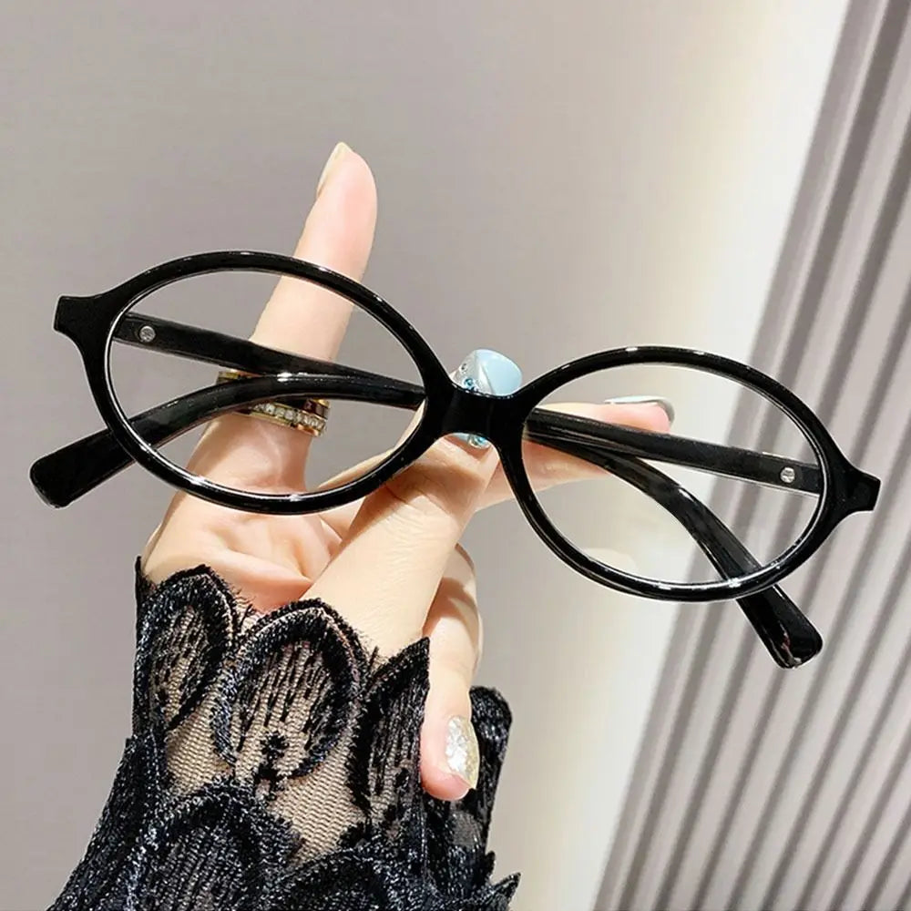 Y2K Retro Oval Glasses for Women – Sweet & Cool Vintage Eyewear with Anti-Blue-Light Lenses for Reading & Computer Use