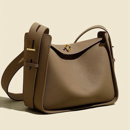 Women's Genuine Leather Shoulder Bag – Luxury Cowhide Crossbody & Underarm Tote with Large Capacity, Elegant Fashion Handbag for Everyday Use