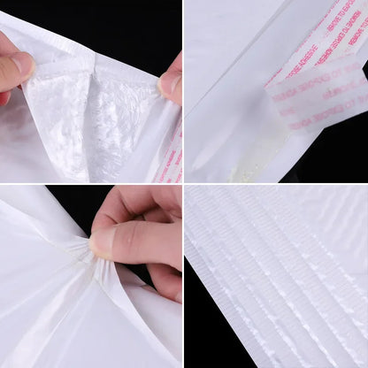 Sobres de burbujas blancos – Sobres de envío acolchados impermeables con autocierre, bolsas de embalaje de burbujas gruesas para envíos seguros (11/15/23 cm)