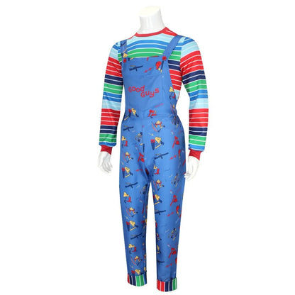 Chucky Inspired Cosplay Costume – Men & Women Horror Film Outfit Set (Shirt & Pants) for Halloween, Carnival & Party Roleplay