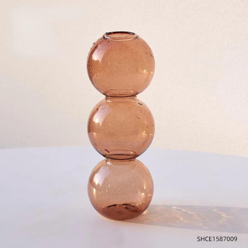 Nordic Glass Flower Vase – Decorative Terrarium Planter for Home, Living Room & Office Décor