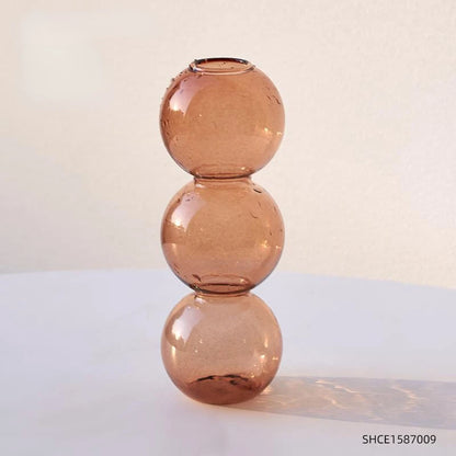 Nordic Glass Flower Vase – Decorative Terrarium Planter for Home, Living Room & Office Décor