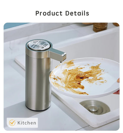 270ml Automatic Touchless Soap Dispenser – Smart Infrared Sensor Liquid Soap Dispenser with 304 Stainless Steel for Kitchen & Bathroom