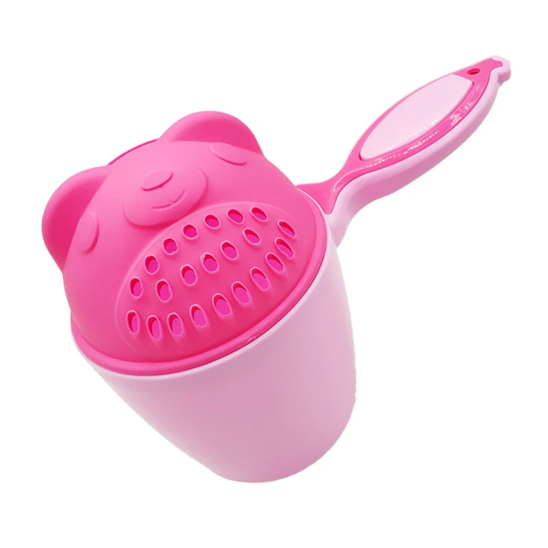 Vaso de enjuague para champú de bebé – Cucharón de agua de baño de oso de dibujos animados para bebés y niños pequeños