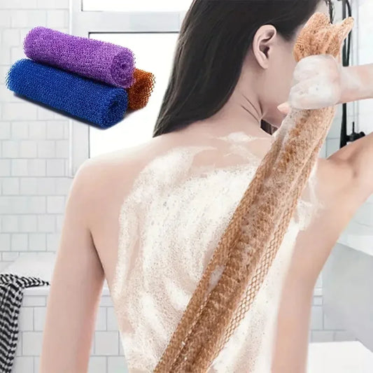 Esponja Exfoliante Africana para Baño – Toalla de Malla de Doble Cara para Ducha, Esponja Larga para Lavar el Cuerpo para Limpieza Profunda, Exfoliación Suave de la Piel y Fregado de Espalda, Accesorio de Baño