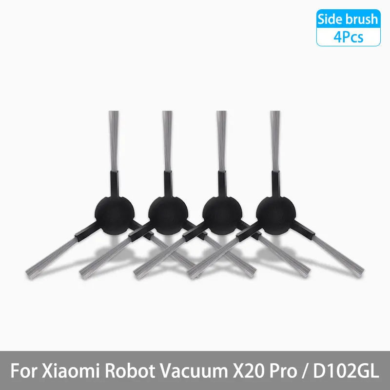 Replacement Parts Kit for Xiaomi Robot Vacuum X20 Pro / D102GL – Main Brush, Side Brushes, HEPA Filter, Mop Pads & Dust Bags