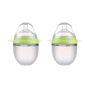 Paquete de 2 Biberones de Silicona sin BPA de 5oz y 8oz para Recién Nacidos y Bebés