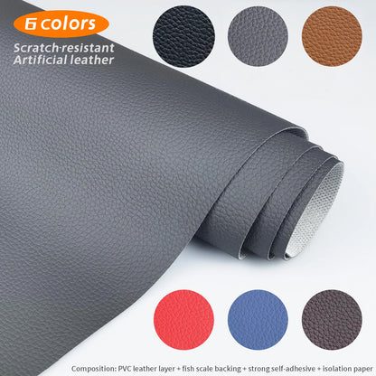 0.9mm Self Adhesive Soft PVC Artificial Leather Repair Patch for Sofas, Chairs, Furniture & DIY Crafts