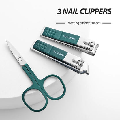 6-Piece Stainless Steel Manicure & Pedicure Set – Portable Nail Clipper & Grooming Kit for Men & Women