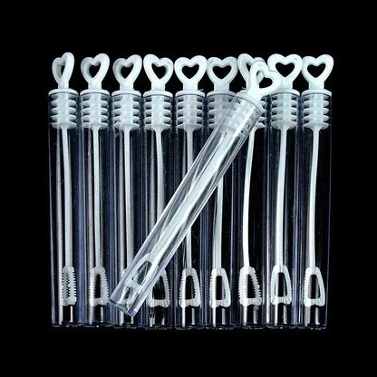 10/100PCS Heart Shape Bubble Soap Bottles – Mini Bubble Wands Wedding Favors for Guests | Birthday Party Decorations & Kids Toys