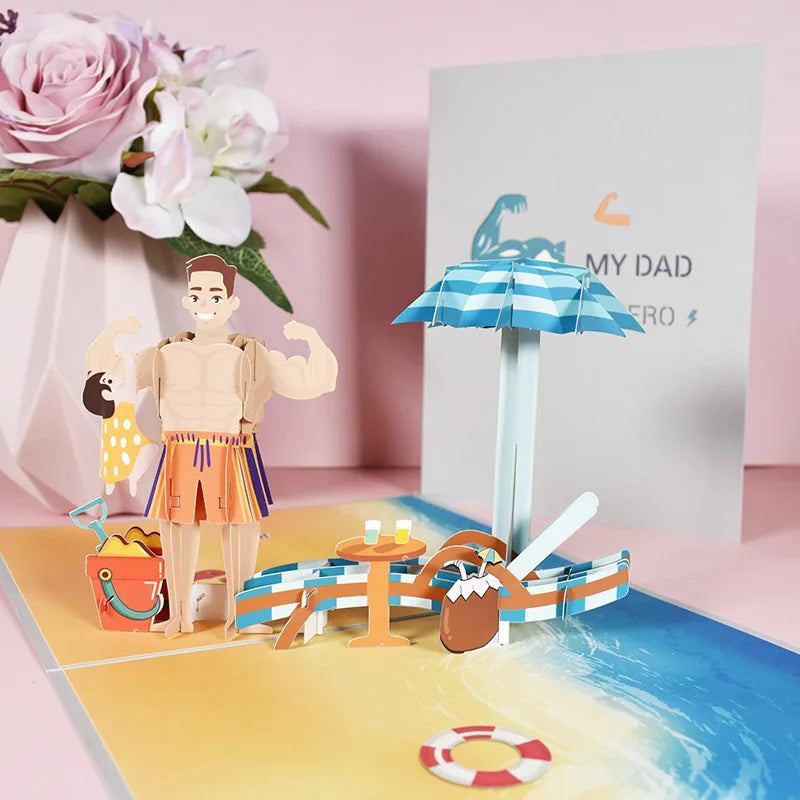 3D Pop-Up Greeting Card – Happy Birthday, Mother’s Day, Father’s Day, Love Mom Dad, Rose Flower, Easter & Thank You Gift