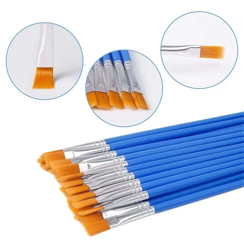 Set de 20 pinceles – Pinceles de artista multiusos para pintura acrílica, acuarela, óleo, manualidades y proyectos de arte DIY