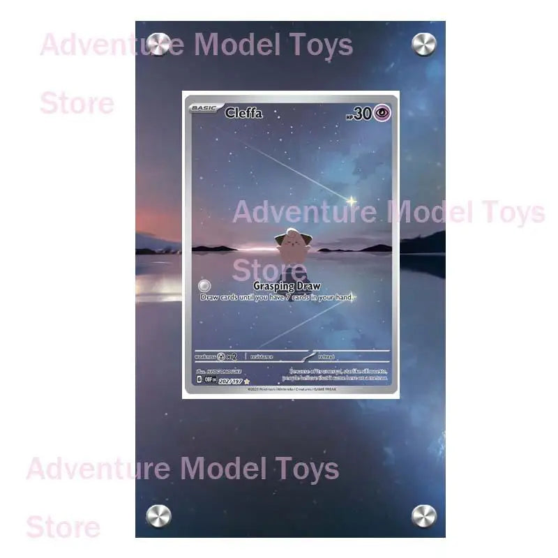 Présentoir en acrylique pour cartes Pokémon – Ronflex, Évoli, Mewtwo, Bulbizarre, Psykokwak et support de protection de style brique pour figurines