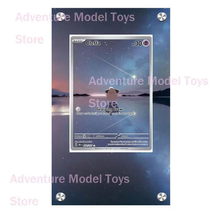 Présentoir en acrylique pour cartes Pokémon – Ronflex, Évoli, Mewtwo, Bulbizarre, Psykokwak et support de protection de style brique pour figurines