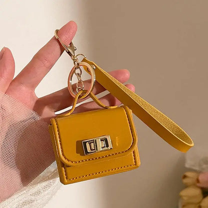 Mini PU Leather Coin Purse Keychain – Creative Change Money Bag Pendant for Keys, Earphones & Small Item Storage